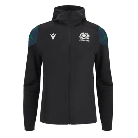 2023-2024 Scotland Rugby Travel Full Zip Hoodie (Black) - Kids_1