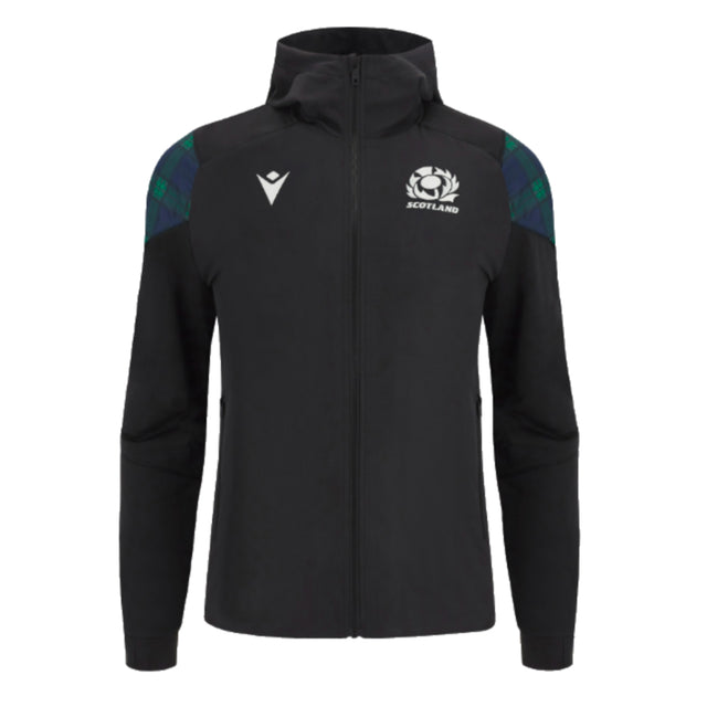 2023-2024 Scotland Rugby Travel Full Zip Hoodie (Black) - Kids_1