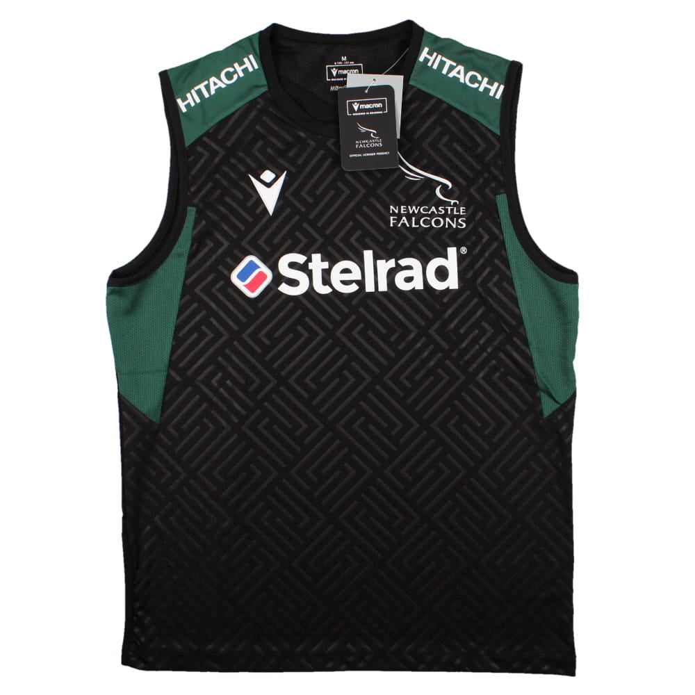 2023-2024 Newcastle Falcons Sleeveless Rugby Tee (Black)_1