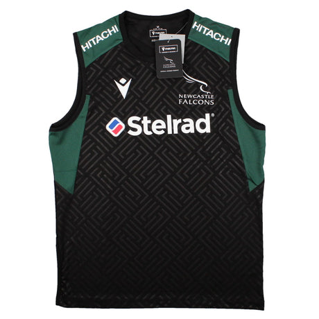 2023-2024 Newcastle Falcons Sleeveless Rugby Tee (Black)_1