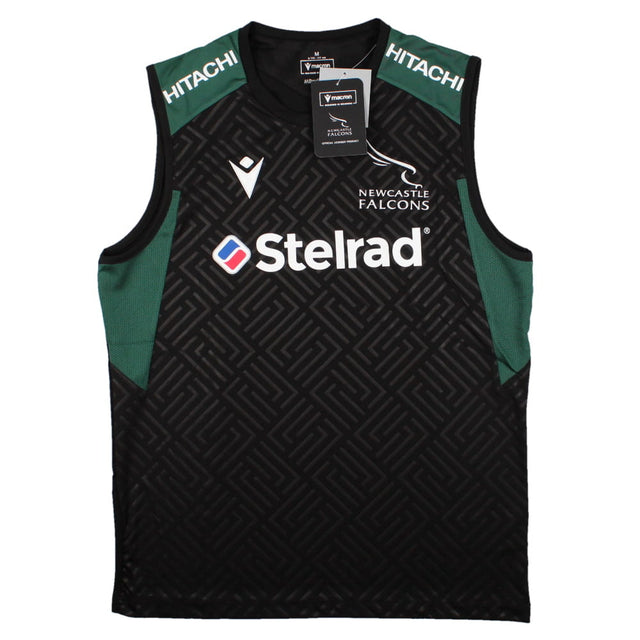2023-2024 Newcastle Falcons Sleeveless Rugby Tee (Black)_1