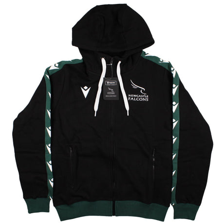 2023-2024 Newcastle Falcons Rugby Travel Player Hoody Full Zip (Black)_1