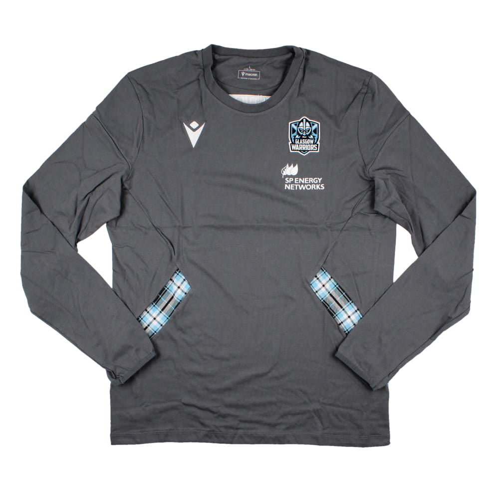 2023-2024 Glasgow Warriors Travel Player Cotton Poly LS Shirt_0