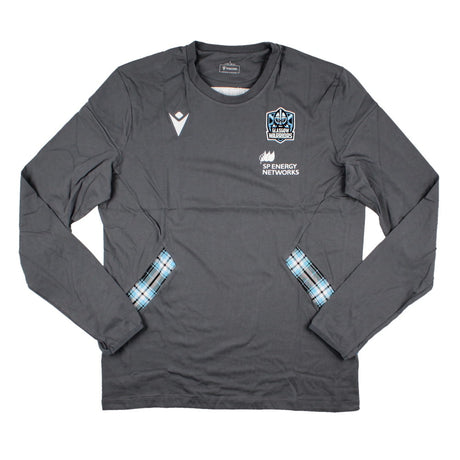 2023-2024 Glasgow Warriors Travel Player Cotton Poly LS Shirt_0