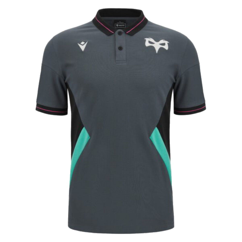 2023-2024 Ospreys Rugby Travel Fit Polo Shirt (Grey)_1