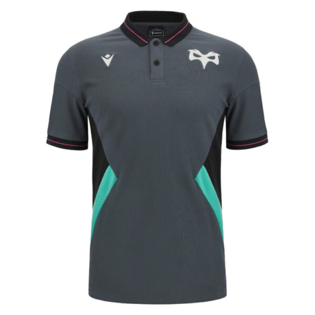 2023-2024 Ospreys Rugby Travel Fit Polo Shirt (Grey)_1