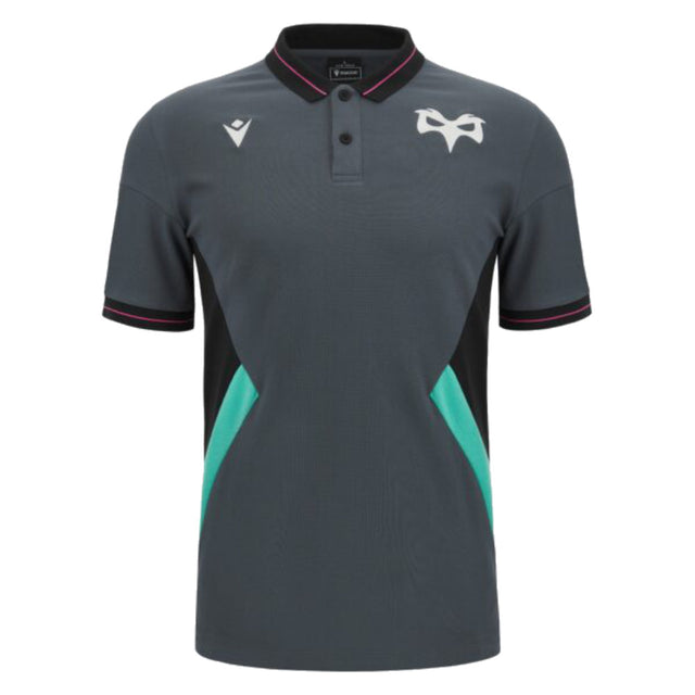 2023-2024 Ospreys Rugby Travel Fit Polo Shirt (Grey)_1