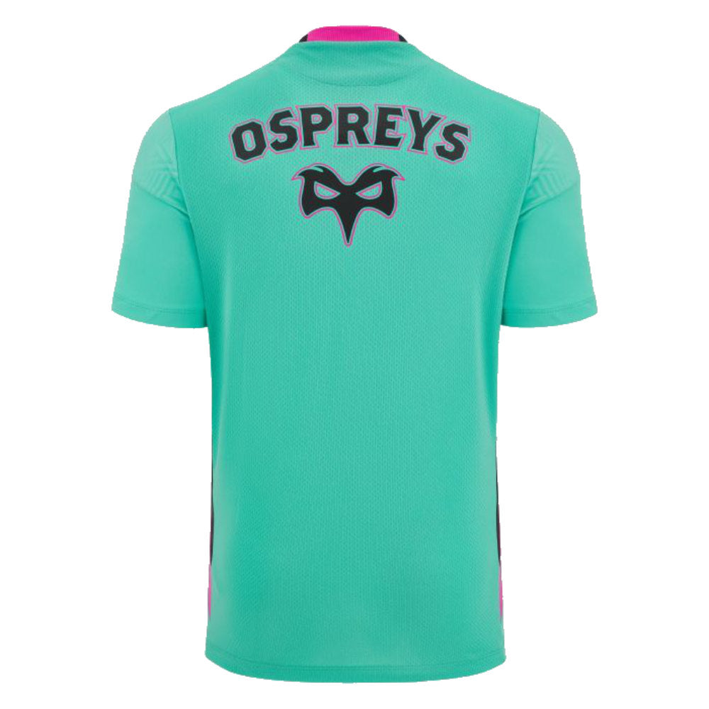 2023-2024 Ospreys Rugby Training Poly Shirt (Turquoise)_1