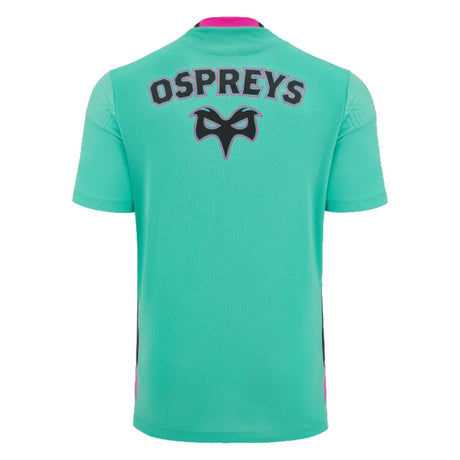 2023-2024 Ospreys Rugby Training Poly Shirt (Turquoise)_1
