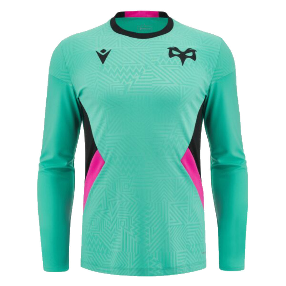 2023-2024 Ospreys Rugby Long Sleeve Training Tee (Turquoise)_1