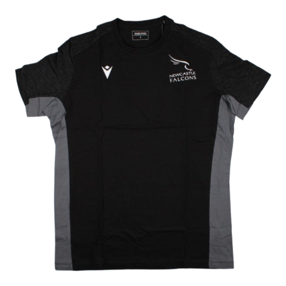 2023-2024 Newcastle Falcons Travel Player T-Shirt (Black)_1