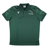 2023-2024 Newcastle Falcons Travel Player Poly Polo Shirt (Green)_1