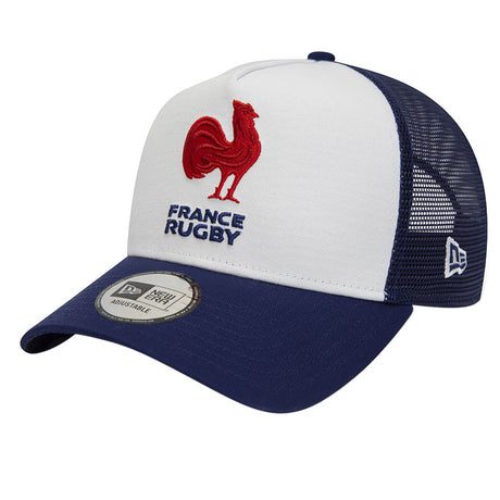 France Rugby White A-Frame Trucker Cap_1