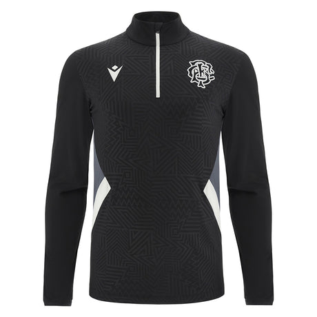 2023-2024 Barbarians Training Player Half Zip Top (Black-White)_1