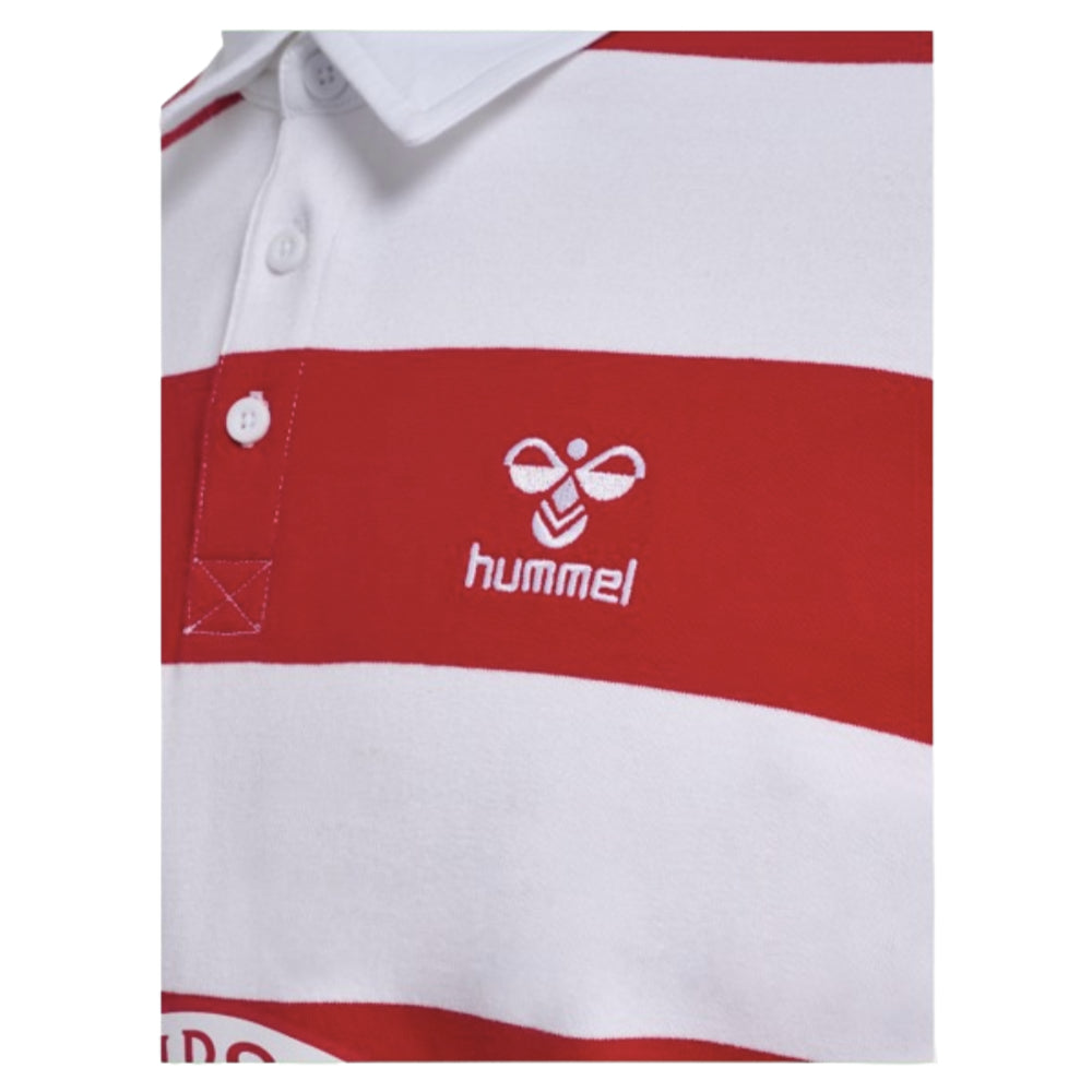 2024-2025 Denmark Rugby Striped Polo Shirt (Red)_1