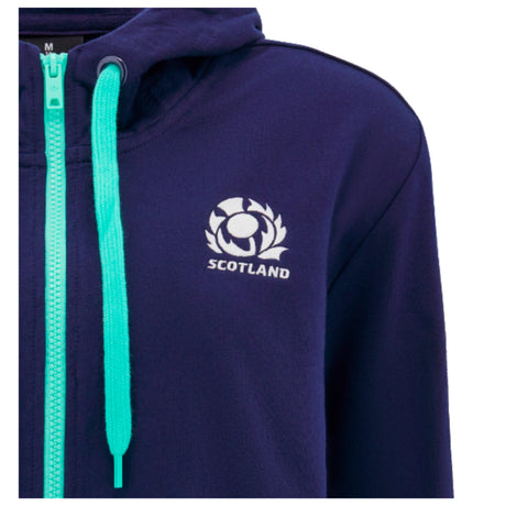 2024-2025 Scotland Rugby Cotton Full Zip Hoodie (Navy) - Womens_3