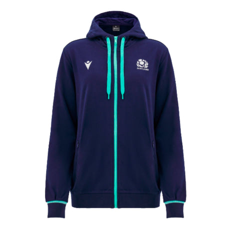 2024-2025 Scotland Rugby Cotton Full Zip Hoodie (Navy) - Womens_3