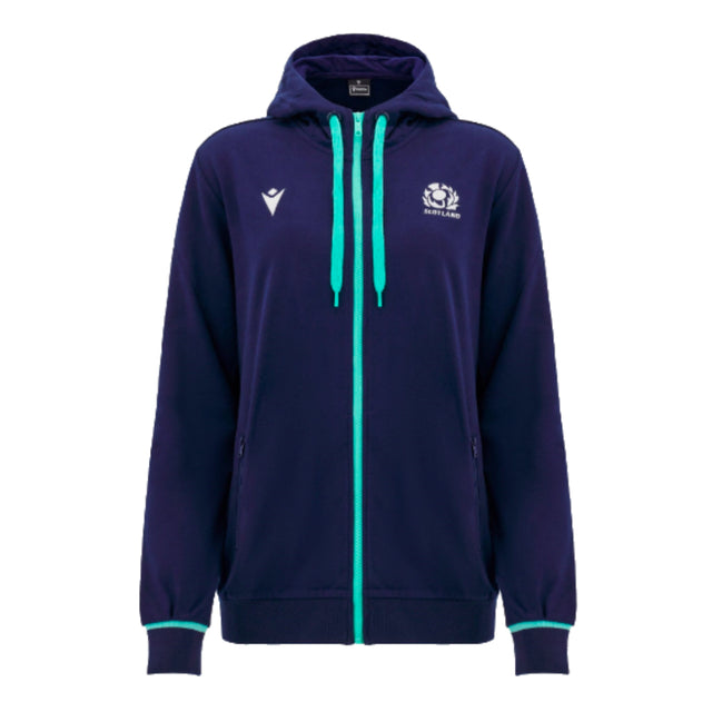 2024-2025 Scotland Rugby Cotton Full Zip Hoodie (Navy) - Womens_3