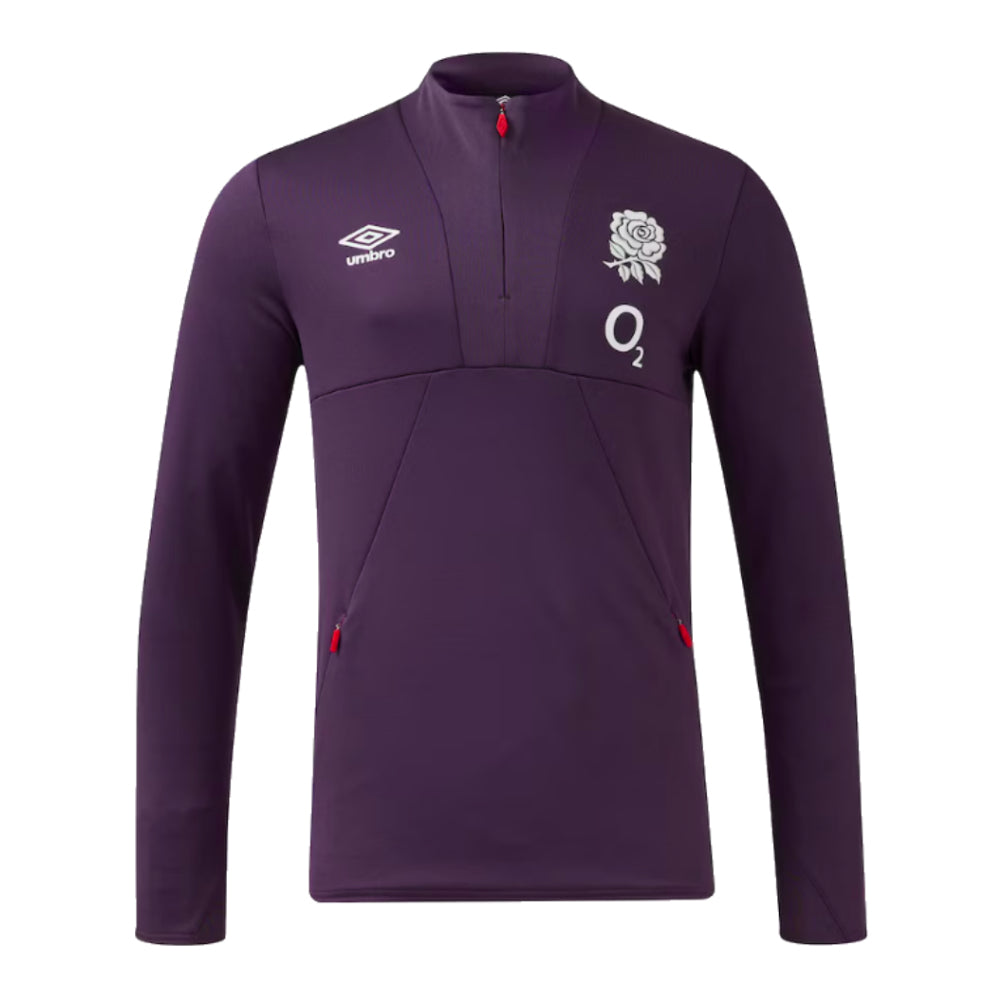 2024-2025 England Rugby 1/2 Zip Training Fleece (Nightshade)_1