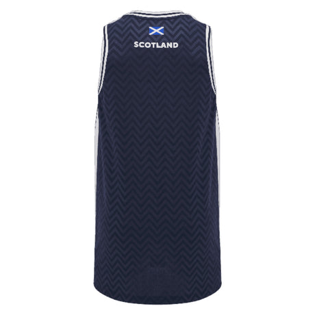 2024-2025 Scotland Rugby Basketball Singlet (Navy) (Your Name)_2