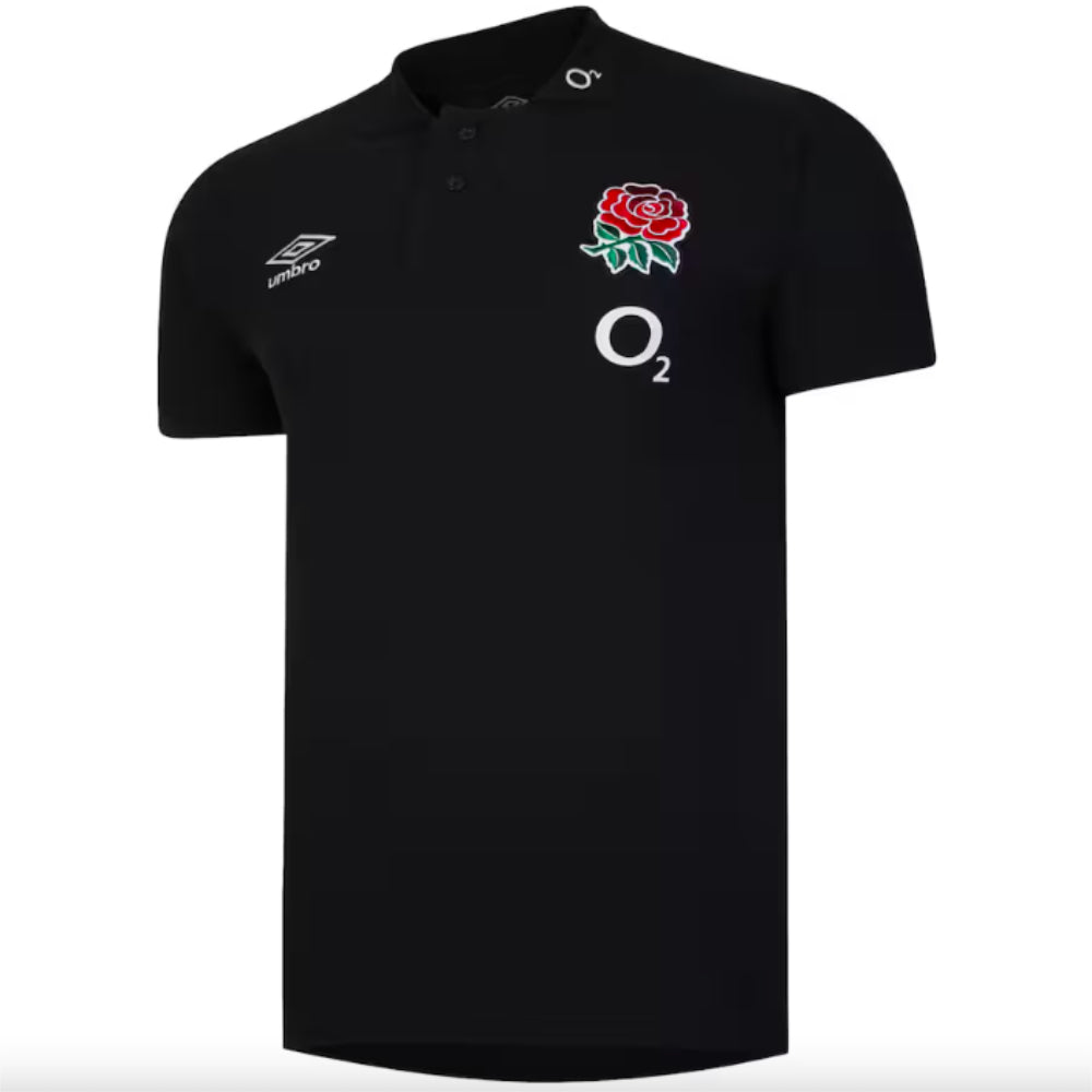 2024-2025 England Rugby CVC Polo Shirt (Black)_1