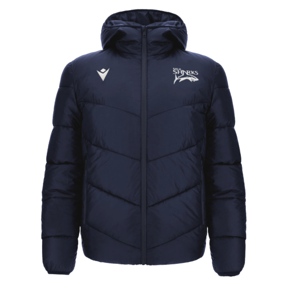 2024-2025 Sale Sharks Hooded Padded Jacket (Navy)_2