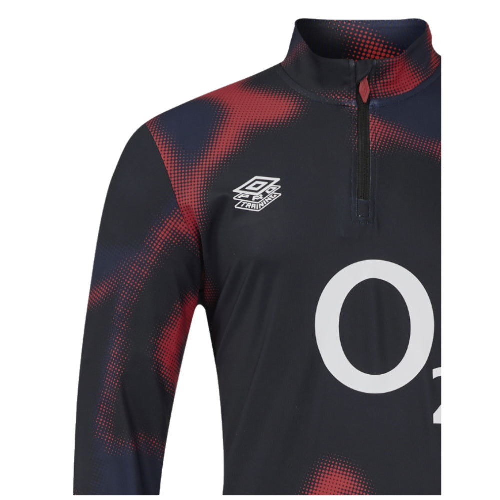 2024-2025 England Rugby Warm Up Mid Layer O2 (Black) - Kids_3