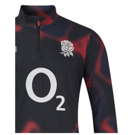 2024-2025 England Rugby Warm Up Mid Layer O2 (Black) - Kids_3
