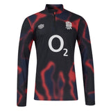 2024-2025 England Rugby Warm Up Mid Layer O2 (Black) - Kids_3