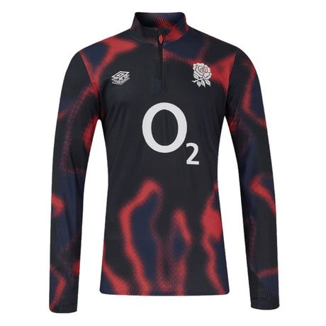 2024-2025 England Rugby Warm Up Mid Layer O2 (Black) - Kids_3