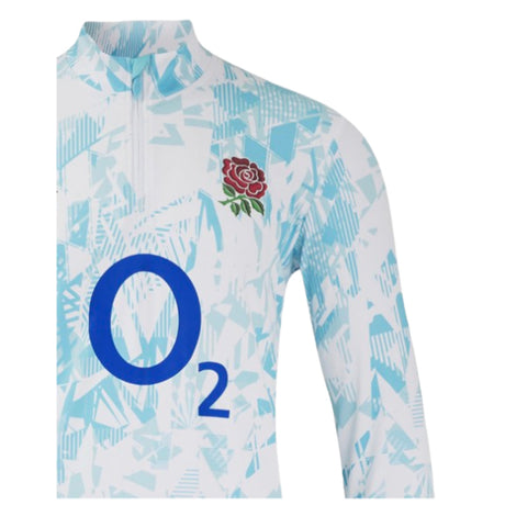 2024-2025 England Rugby Warm Up Mid Layer (White) - Kids_3