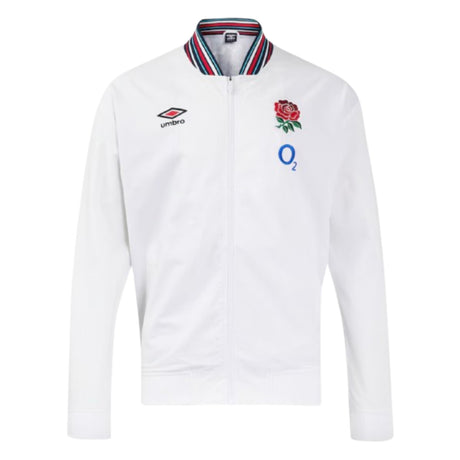 2024-2025 England Rugby Anthem Jacket O2 (White) - Kids_1
