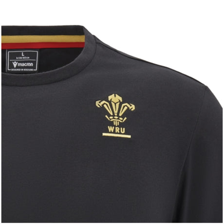 2024-2025 Wales Rugby Travel Cotton T-Shirt (Black)_3