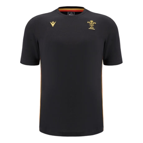 2024-2025 Wales Rugby Travel Cotton T-Shirt (Black)_3