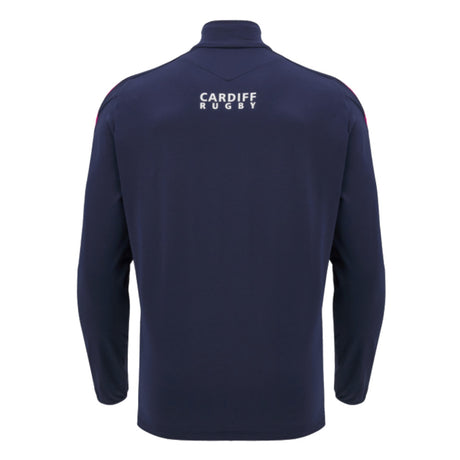 2024-2025 Cardiff Blues Rugby Heavy 1/4 Zip Top (Navy)_2