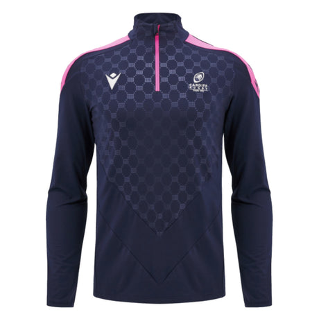 2024-2025 Cardiff Blues Rugby Heavy 1/4 Zip Top (Navy)_2