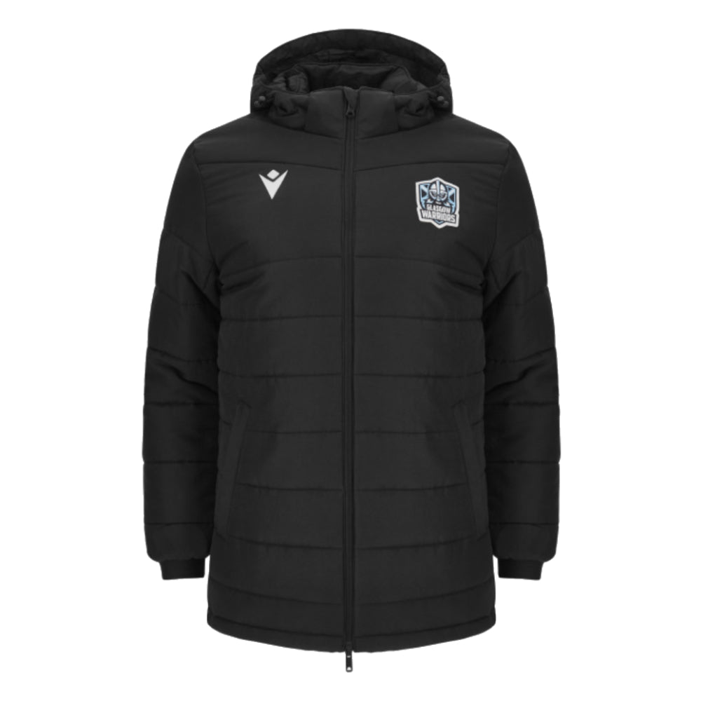 2024-2025 Glasgow Warriors Travel Long Padded Jacket (Black)_2