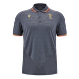 2024-2025 Wales WRU Rugby Travel Polo Shirt (Anthracite)_2