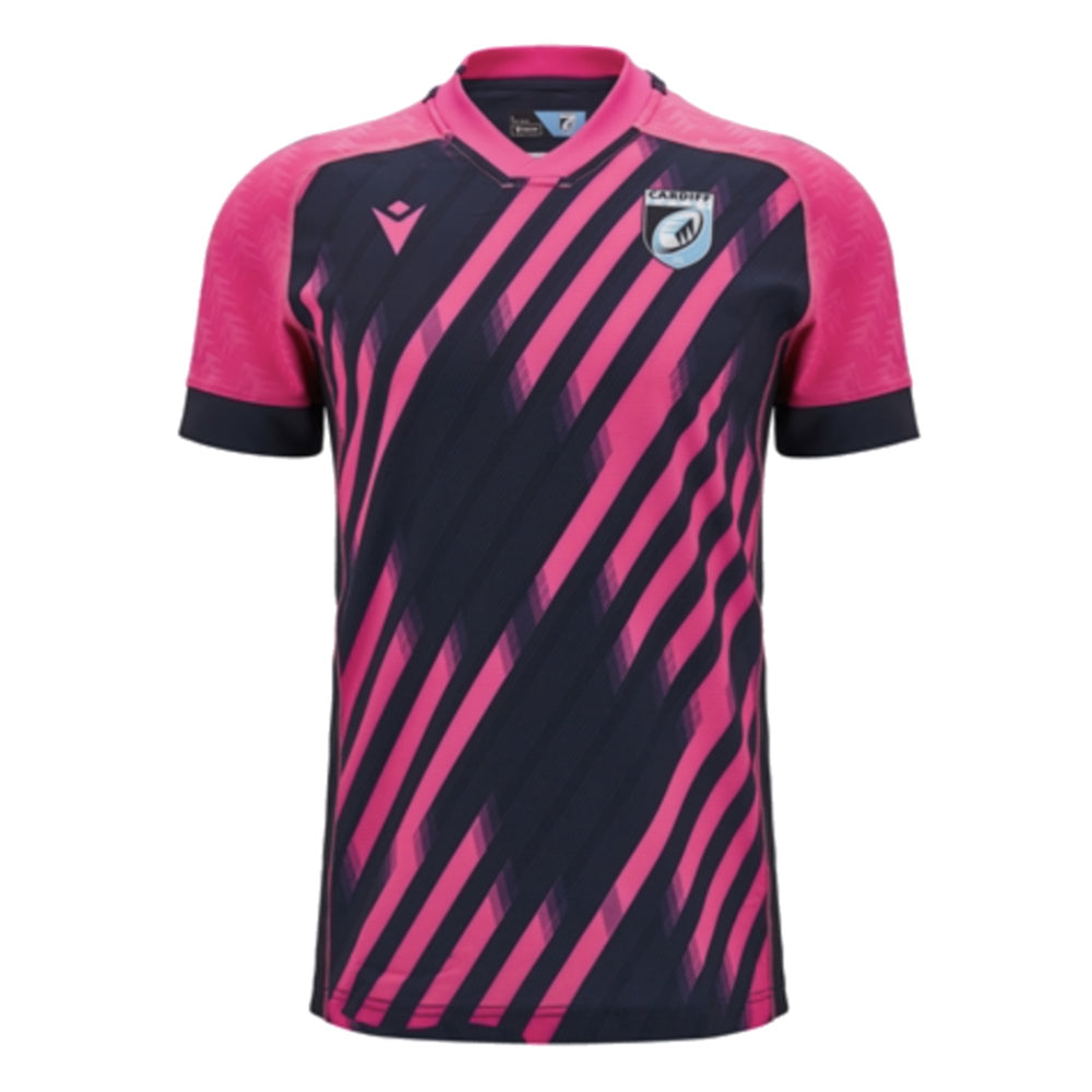 2024-2025 Cardiff Blues Rugby Training Jersey (Pink-Navy)_1