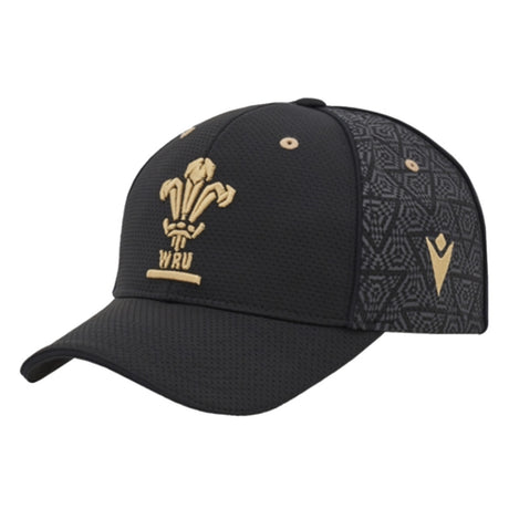 2024-2025 Wales Rugby Baseball Cap Curve Visor (Black)_2