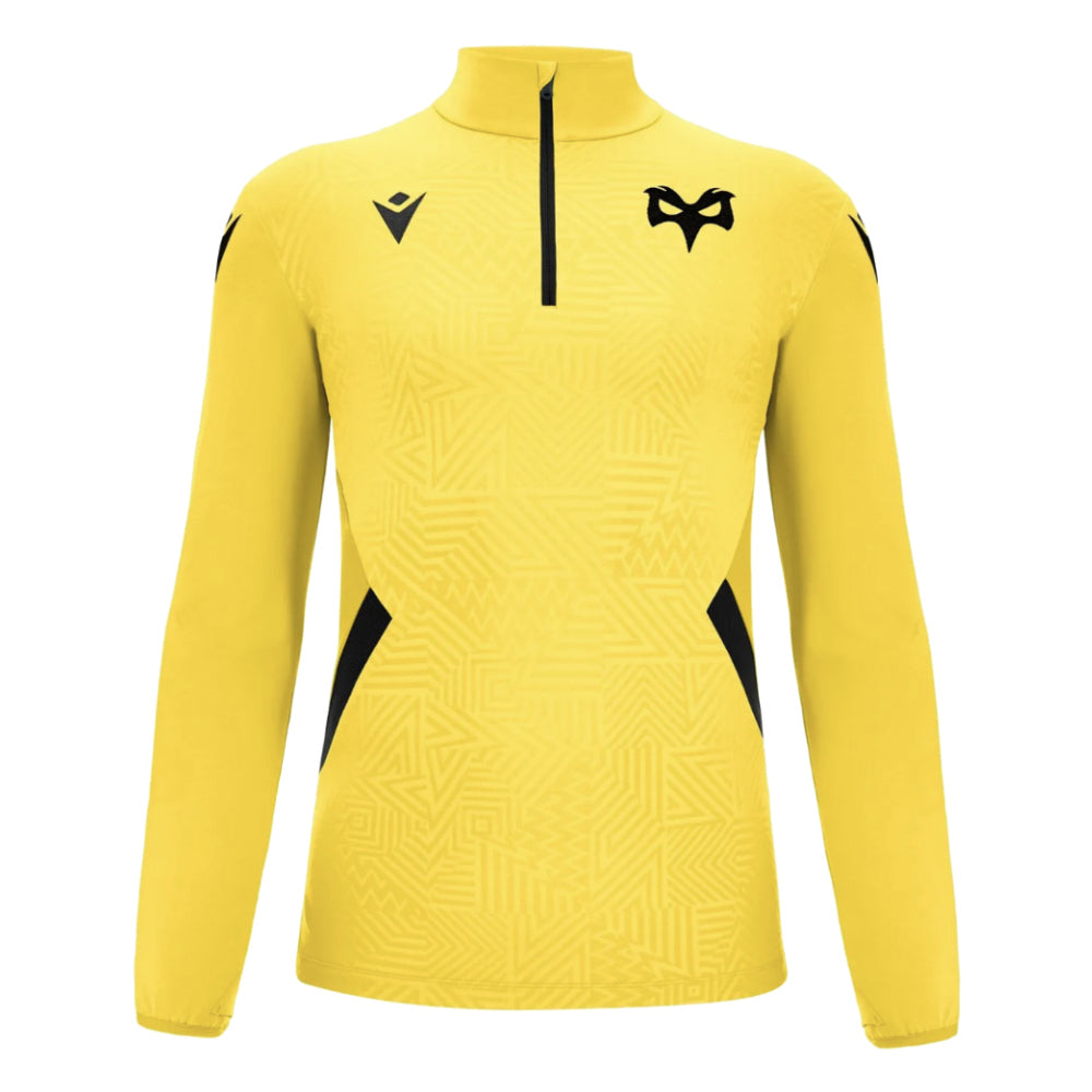 2024-2025 Ospreys Rugby 1/4 Zip Training Top (Yellow)_2