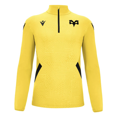 2024-2025 Ospreys Rugby 1/4 Zip Training Top (Yellow)_2