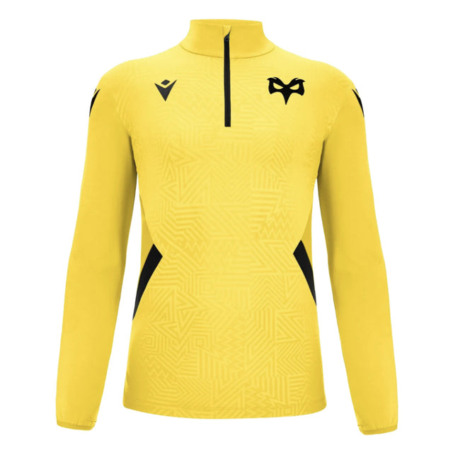2024-2025 Ospreys Rugby 1/4 Zip Training Top (Yellow)_2