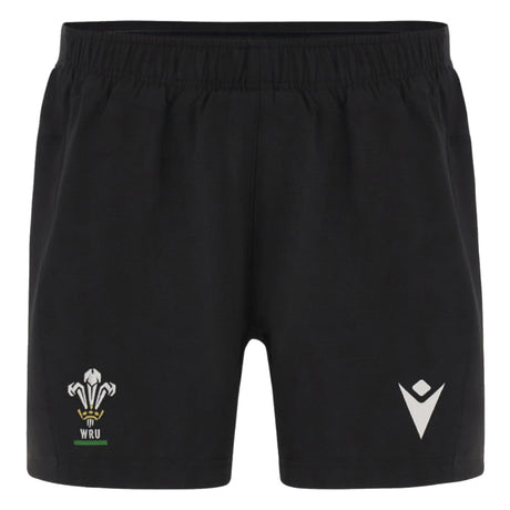 2024-2025 Wales Rugby Training Shorts (Black) - Kids_1