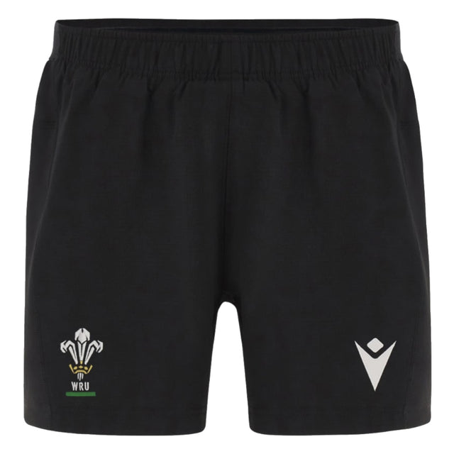 2024-2025 Wales Rugby Training Shorts (Black) - Kids_1