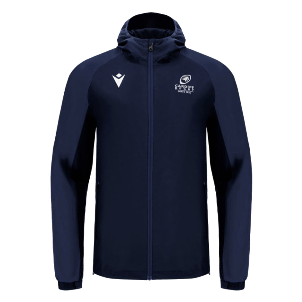 2024-2025 Cardiff Blues Rugby Full Zip Waterproof Jacket (Navy)_2