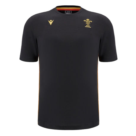 2024-2025 Wales Rugby Travel Cotton T-Shirt (Black) - Kids_1