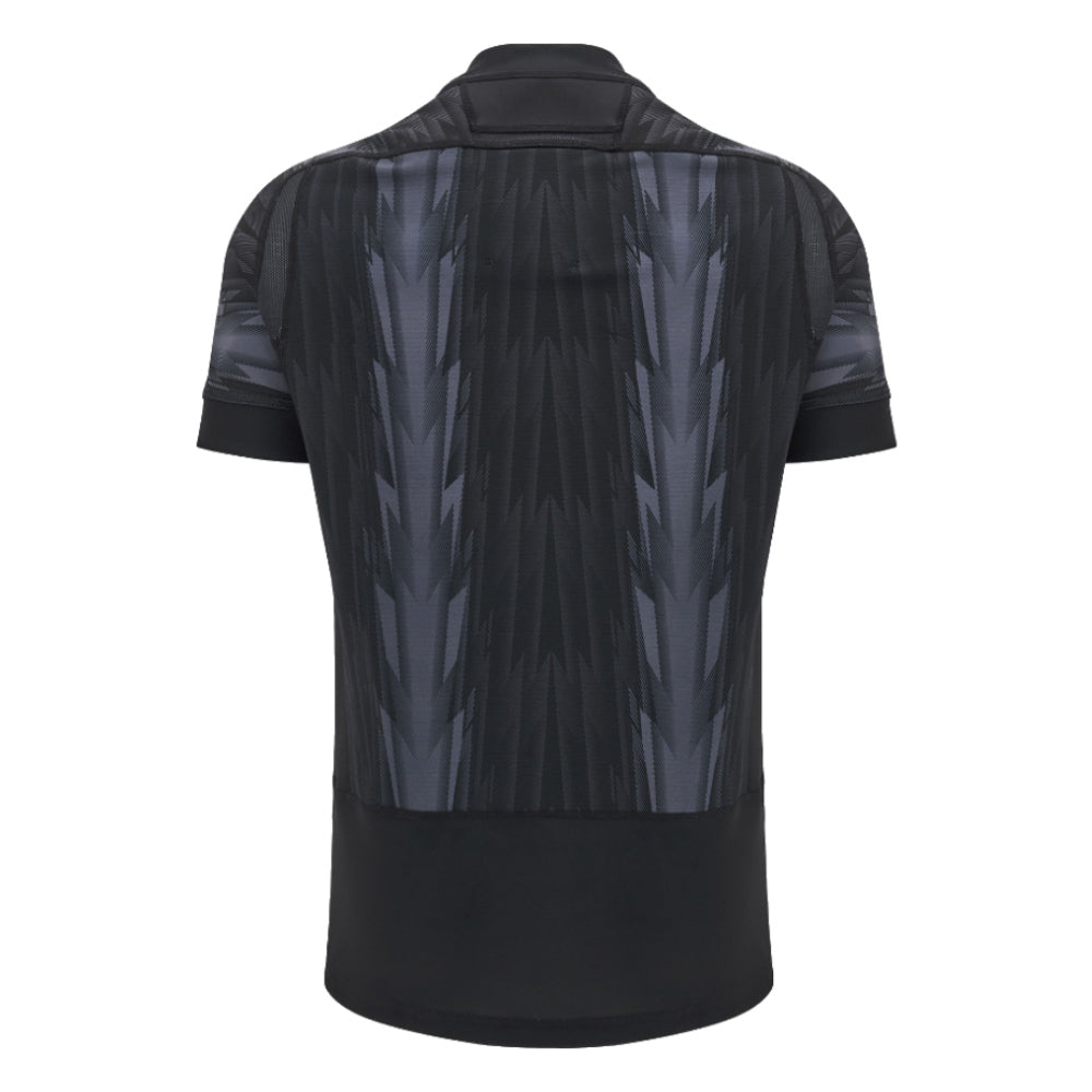 2024-2025 Wales WRU Rugby Training Jersey (Black) - Kids (Warburton 7)_2