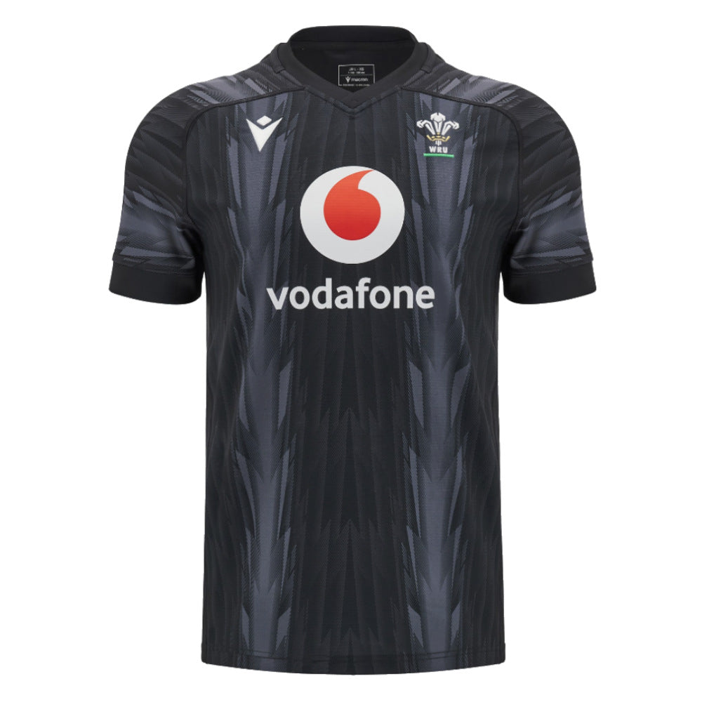 2024-2025 Wales WRU Rugby Training Jersey (Black) - Kids_2
