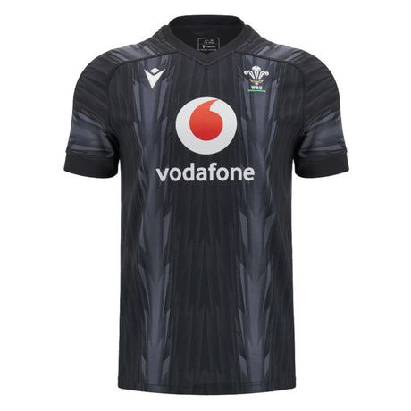2024-2025 Wales WRU Rugby Training Jersey (Black) - Kids_2